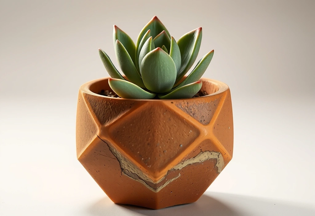 Sukkulenten in Terrakotta